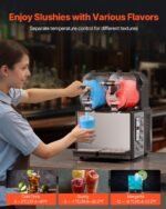 Commercial Slushy Machine, 3LX2 Tank Slush Drink Maker, Drink Machine With Temperature Preservation, Stainless Steel Home Slush Drink Machine With Automatic Clean, Black - Image 7