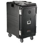 Insulated Food Pan Carrier, 109 Qt Hot Box For Catering, LLDPE Food Box Carrier W Double Buckles, Front Loading Food Warmer W Handles, End Loader W Wheels For Restaurant, Canteen, Etc. Black - Image 6