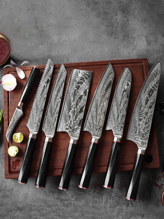 Damascus Steel Knife Chef's Knife Set Knife - Image 1