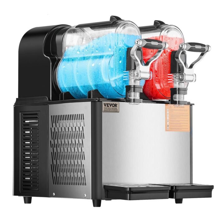 Commercial Slushy Machine, 3LX2 Tank Slush Drink Maker, Drink Machine With Temperature Preservation, Stainless Steel Home Slush Drink Machine With Automatic Clean, Black - Image 10