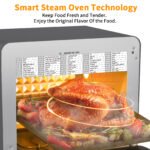 Geek Chef Steam Air Fryer Toast Oven Combo , 26 QT Steam Convection Oven Countertop , 50 Cooking Presets, With 6 Slice Toast, 12 In Pizza, Black Stainless Steel. Prohibited From Listing On Amazon - Image 10