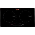 Electric Cooktop, 2 Burners, 24 Induction Stove Top, Built-in Magnetic Cooktop 1800W, 9 Heating Level Multifunctional Burner, LED Touch Screen W Child Lock  Over-Temperature Protection