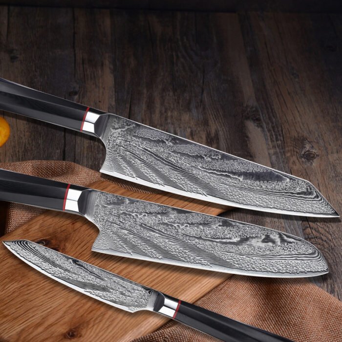 Damascus Steel Knife Chef's Knife Set Knife - Image 5