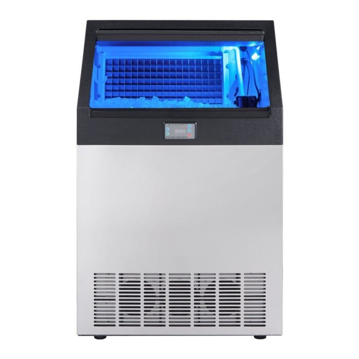 VEVOR Commercial Ice Maker, 265lbs 24H, Ice Maker Machine, 126 Ice Cubes In 12-15 Minutes, Freestanding Cabinet Ice Maker With 88lbs Storage Capacity LED Digital Display, For Home Office Restaurant - Image 5