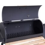 Outsunny 48 Steel Portable Backyard Charcoal BBQ Grill And Offset Smoker Combo With Wheels - Image 2