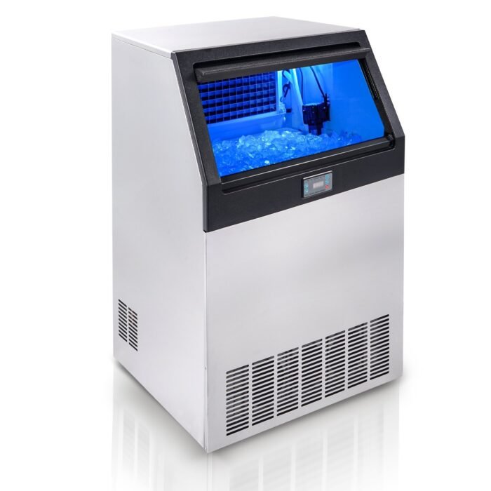 VEVOR Commercial Ice Maker, 265lbs 24H, Ice Maker Machine, 126 Ice Cubes In 12-15 Minutes, Freestanding Cabinet Ice Maker With 88lbs Storage Capacity LED Digital Display, For Home Office Restaurant - Image 2