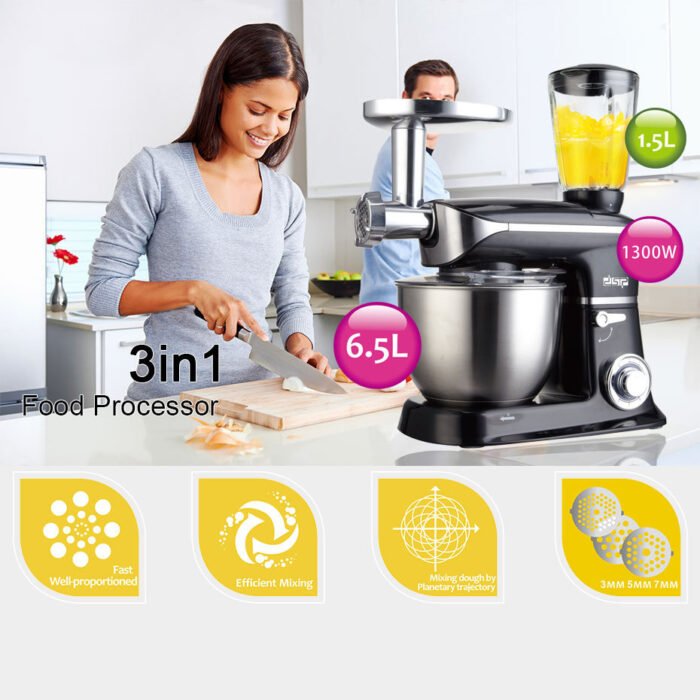 Three-in-one Household Multi-function And Noodle Machine Fully Automatic Juicer Meat Cooking Machine Stirring Chef Machine - Image 1