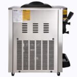 Commercial Ice Cream Maker, 22-30L H Yield, 2350W Countertop Soft Serve Machine W 2x6L Hopper 2L Cylinder LCD Panel Puffing Shortage Alarm, Silver - Image 10