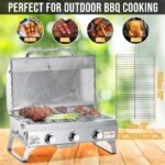 Desktop Gas Barbecue Grill With 3 Burners - Image 4