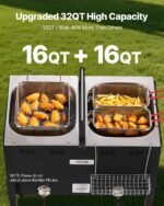 16QTx2 Outdoor Propane Deep Fryer Commercial Free Standing Cooker Two Tank - Image 7