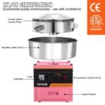 VEVOR Electric Cotton Candy Machine, 1000W Candy Floss Maker, Commercial Cotton Candy Machine With Stainless Steel Bowl, Sugar Scoop, And Drawer, Perfect For Home Kids Birthday, Family Party Pink - Image 8