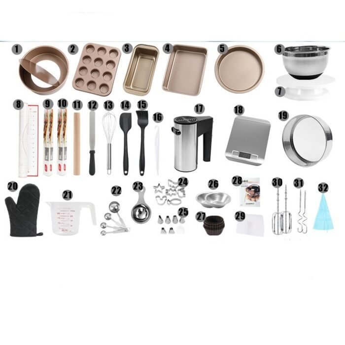 Baking Tools Oven Cake Mold Pan Full Set Pizza Plate - Image 2