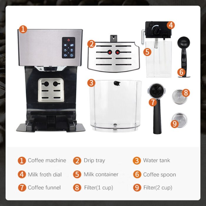Automatic Coffee Machine Household Small Italian Milk Frother - Image 7