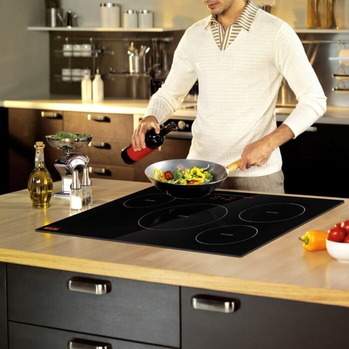 Electric Cooktop, 4 Burners, 30 Induction Stove Top, Built-in Magnetic Cooktop 7500W, 9 Heating Level Multifunctional Burner, LED Touch Screen With Child Lock  Over-Temperature Protection - Image 9