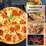 VEVOR 12Outdoor Pizza Oven Portable Wood Pellet Pizza Oven Camping W Rotation - Image 5