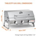 Desktop Gas Barbecue Grill With 3 Burners - Image 7