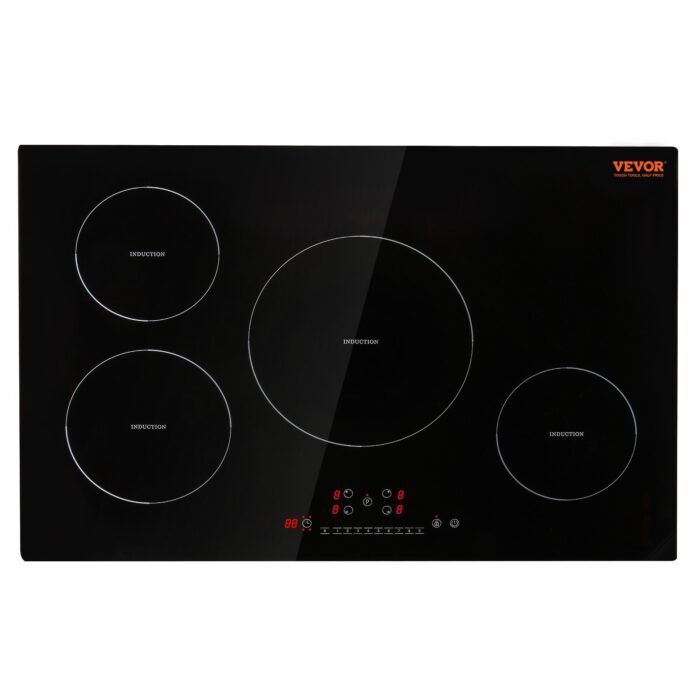 Electric Cooktop, 4 Burners, 30 Induction Stove Top, Built-in Magnetic Cooktop 7500W, 9 Heating Level Multifunctional Burner, LED Touch Screen With Child Lock  Over-Temperature Protection - Image 8