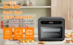 Geek Chef Steam Air Fryer Toast Oven Combo , 26 QT Steam Convection Oven Countertop , 50 Cooking Presets, With 6 Slice Toast, 12 In Pizza, Black Stainless Steel. Prohibited From Listing On Amazon - Image 6