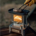 Camping Glass Lamp Mini Stove Tea-boiling