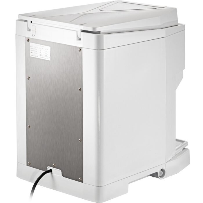 VEVOR Ice Shaver Machine Electric, Snow Cone Machine Commercial 265 LBS H, Shaved Ice Machine W Ice Hopper Lid, 250W Ice Crusher W Drain Pipe Tabletop Shaved Ice Maker W Adjustable Fineness White - Image 4