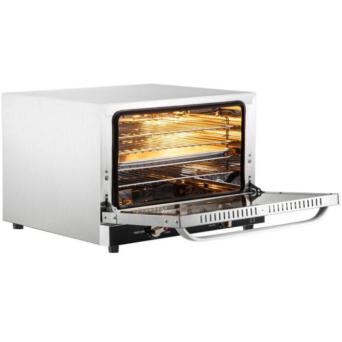 VEVOR Commercial Convection Oven, , Half-Size Conventional Oven Countertop, 1600W Toaster Glass Door, Electric Baking Oven  Wire Racks Clip Gloves, 120V, ETL Listed - Image 3