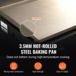 Commercial Griddle On Cart, 36' Heavy Duty Manual Flat Top Griddle, Outdoor Cooking Station With Side Shelves, Steel Natural Gas Griddle, 4-Burners Restaurant Portable Tested ToStandards - Image 7