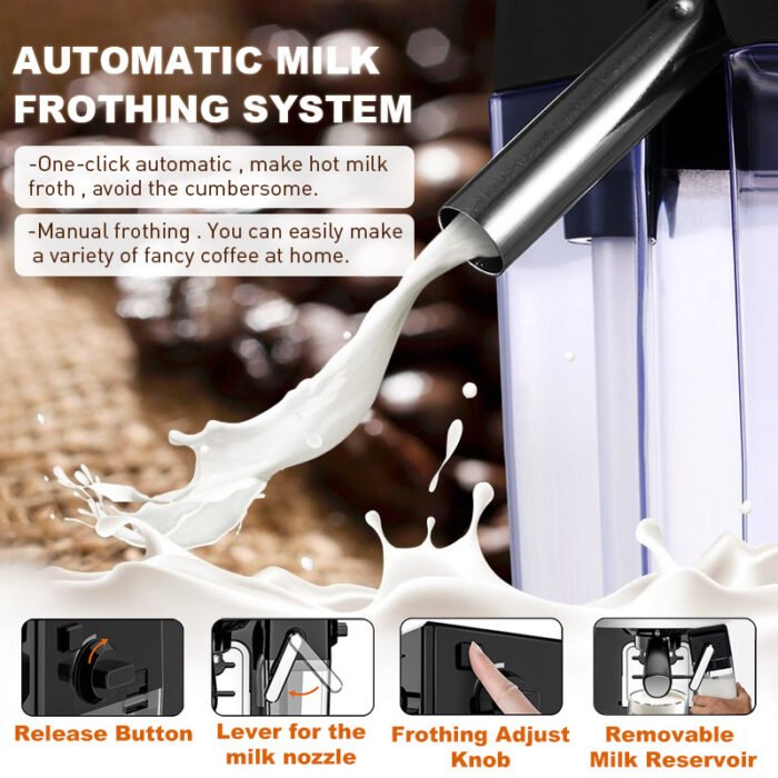 Automatic Coffee Machine Household Small Italian Milk Frother - Image 3