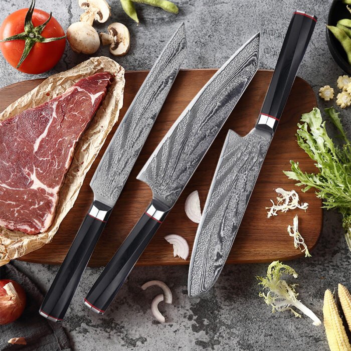 Damascus Steel Knife Chef's Knife Set Knife - Image 6