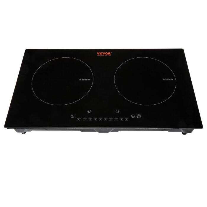 Electric Cooktop, 2 Burners, 24 Induction Stove Top, Built-in Magnetic Cooktop 1800W, 9 Heating Level Multifunctional Burner, LED Touch Screen W Child Lock  Over-Temperature Protection - Image 5