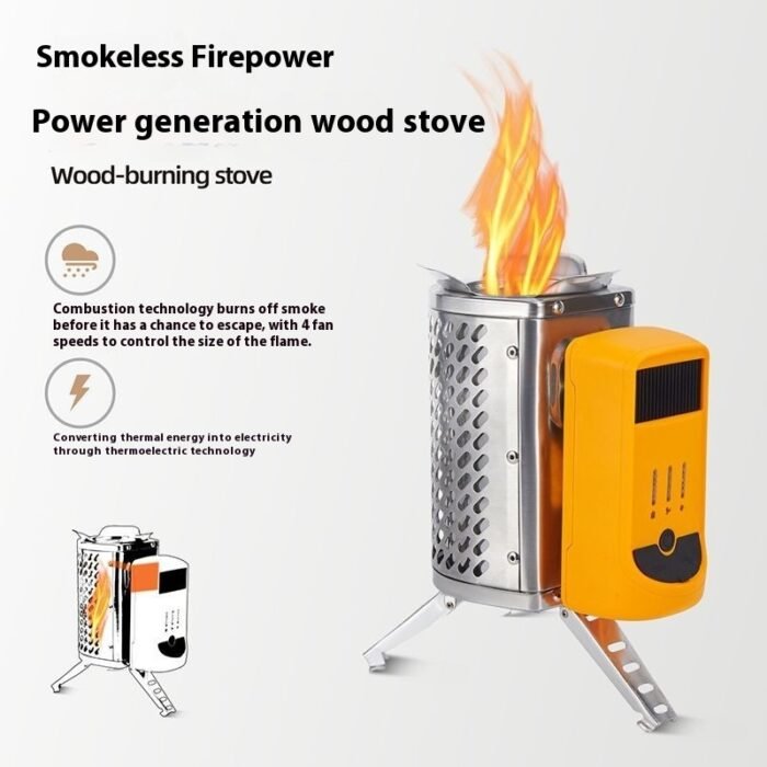 Thermal Power Generation Firewood Stove Outdoor Camping Small Barbecue Stove Rechargeable Portable - Image 5
