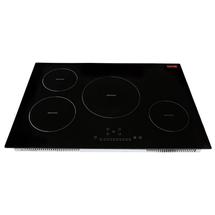 Electric Cooktop, 4 Burners, 30 Induction Stove Top, Built-in Magnetic Cooktop 7500W, 9 Heating Level Multifunctional Burner, LED Touch Screen With Child Lock  Over-Temperature Protection - Image 1