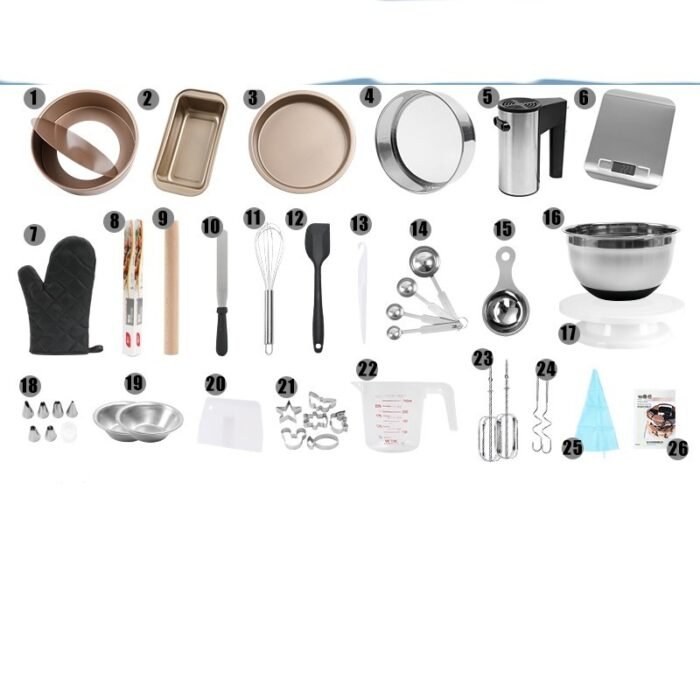 Baking Tools Oven Cake Mold Pan Full Set Pizza Plate - Image 5