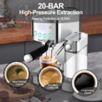 Geek Chef Espresso And Cappuccino Machine With Automatic Milk Frother,20Bar Espresso Maker For Home, For Cappuccino Or Latte,with ESE POD Filter, Stainless Steel, Gift For Coffee Lover Ban On Amazon - Image 8