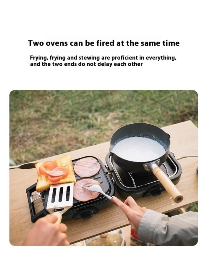 Double-fire Folding Gas Stove Picnic Cooker - Image 2