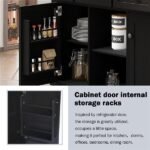 Kitchen Cart With Rubber Wood Flip Top - Image 2