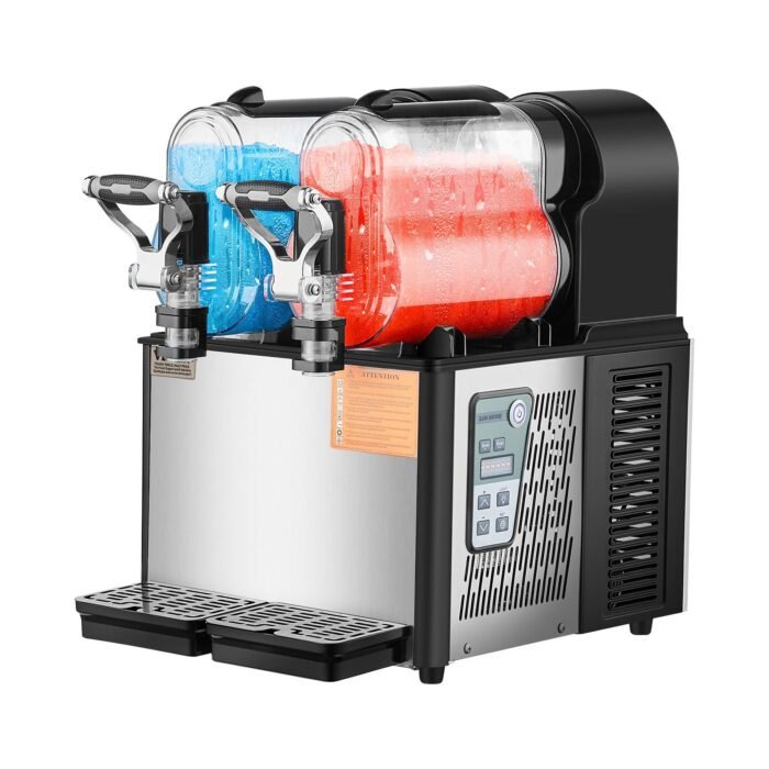 Commercial Slushy Machine, 3LX2 Tank Slush Drink Maker, Drink Machine With Temperature Preservation, Stainless Steel Home Slush Drink Machine With Automatic Clean, Black - Image 4
