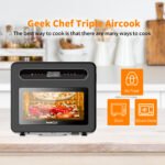 Geek Chef Steam Air Fryer Toast Oven Combo , 26 QT Steam Convection Oven Countertop , 50 Cooking Presets, With 6 Slice Toast, 12 In Pizza, Black Stainless Steel. Prohibited From Listing On Amazon - Image 9