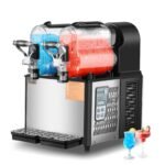 Commercial Slushy Machine, 3LX2 Tank Slush Drink Maker, Drink Machine With Temperature Preservation, Stainless Steel Home Slush Drink Machine With Automatic Clean, Black - Image 6