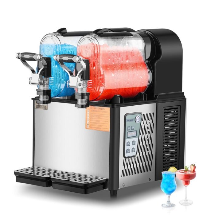 Commercial Slushy Machine, 3LX2 Tank Slush Drink Maker, Drink Machine With Temperature Preservation, Stainless Steel Home Slush Drink Machine With Automatic Clean, Black - Image 6