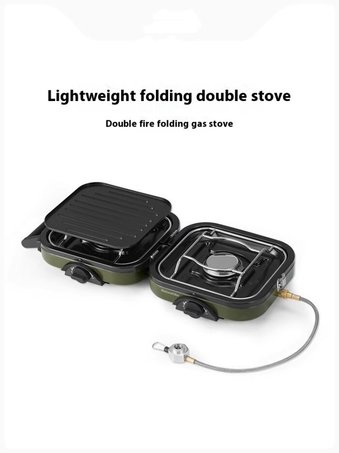 Double-fire Folding Gas Stove Picnic Cooker - Image 10