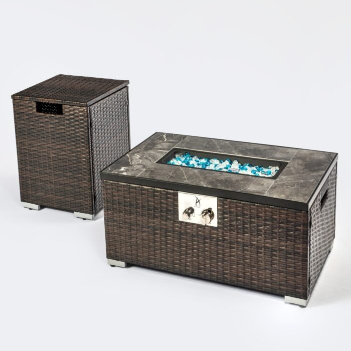 Rattan Propane Tank Cover Gas Bottle Cover Outdoor Wicker Gas Cylinder Cover - Image 3