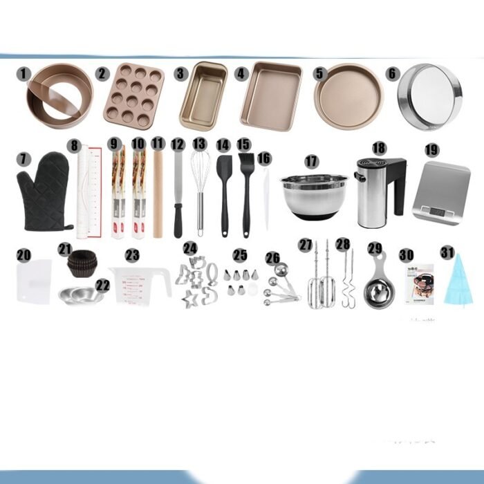 Baking Tools Oven Cake Mold Pan Full Set Pizza Plate - Image 6