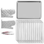 VEVOR Commercial Convection Oven, , Half-Size Conventional Oven Countertop, 1600W Toaster Glass Door, Electric Baking Oven  Wire Racks Clip Gloves, 120V, ETL Listed - Image 5