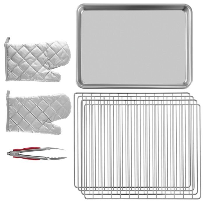 VEVOR Commercial Convection Oven, , Half-Size Conventional Oven Countertop, 1600W Toaster Glass Door, Electric Baking Oven  Wire Racks Clip Gloves, 120V, ETL Listed - Image 5