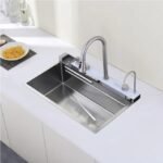 Pull-out Facuet Single Bowl Sink Kitchen Vegetable Sink 304 Whale Waterfall Sink Dish Sink Household Vegetable Washing Basin - Image 5