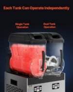 12Lx2 Tank Commercial Slushy Machine Margarita Smoothie Drink Maker - Image 6