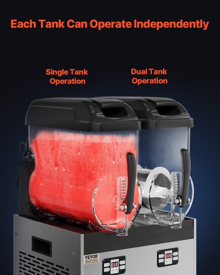 12Lx2 Tank Commercial Slushy Machine Margarita Smoothie Drink Maker - Image 6