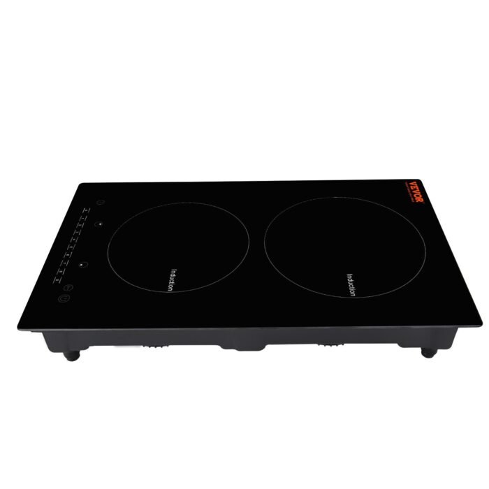 Electric Cooktop, 2 Burners, 12 Induction Stove Top, Built-in Magnetic Cooktop 1800W, 9 Heating Level Multifunctional Burner, LED Touch Screen W Child Lock  Over-Temperature Protection - Image 1
