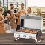 Desktop Gas Barbecue Grill With 3 Burners