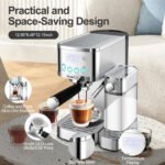 Geek Chef Espresso And Cappuccino Machine With Automatic Milk Frother,20Bar Espresso Maker For Home, For Cappuccino Or Latte,with ESE POD Filter, Stainless Steel, Gift For Coffee Lover Ban On Amazon - Image 3